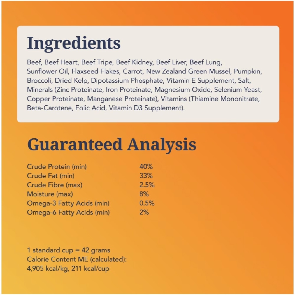 Beef Feast Freeze-Dried Dog Food 1.8kg