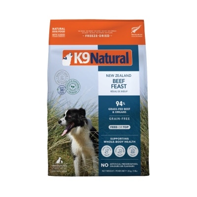 K9 NATURAL - Beef Feast Freeze-Dried Dog Food 1.8kg