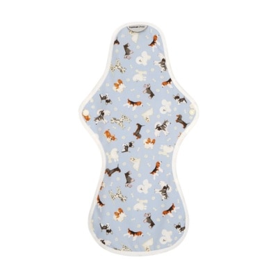 HANNAHPAD Organic Cotton Cloth Pad Ultra Overnight Puppy (with Wings + Washable & Reusable) 1s