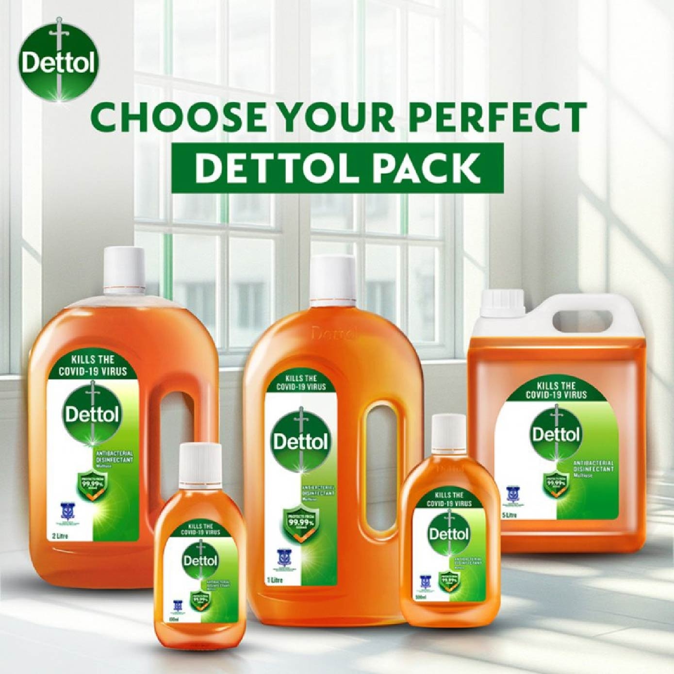 Antibacterial Disinfectant Multi-Use Antiseptic Liquid 500ml