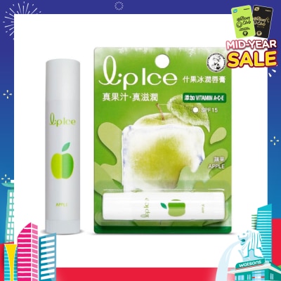 MENTHOLATUM LIP LIPICE Fruity Apple (UV Protection, fruity scent, Moisturizes and protects, icy mint extract) 3.5g