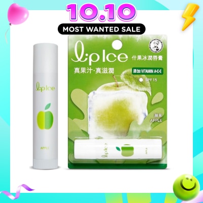 MENTHOLATUM LIP LIPICE Fruity Apple (UV Protection, fruity scent, Moisturizes and protects, icy mint extract) 3.5g image