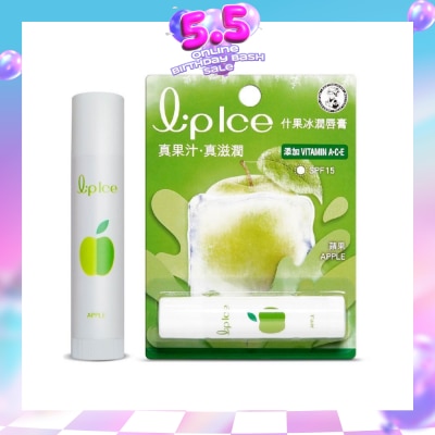 MENTHOLATUM LIP - LIPICE Fruity Apple (UV Protection, fruity scent, Moisturizes and protects, icy mint extract) 3.5g