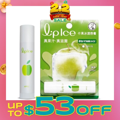 MENTHOLATUM LIP LIPICE Fruity Apple (UV Protection, fruity scent, Moisturizes and protects, icy mint extract) 3.5g