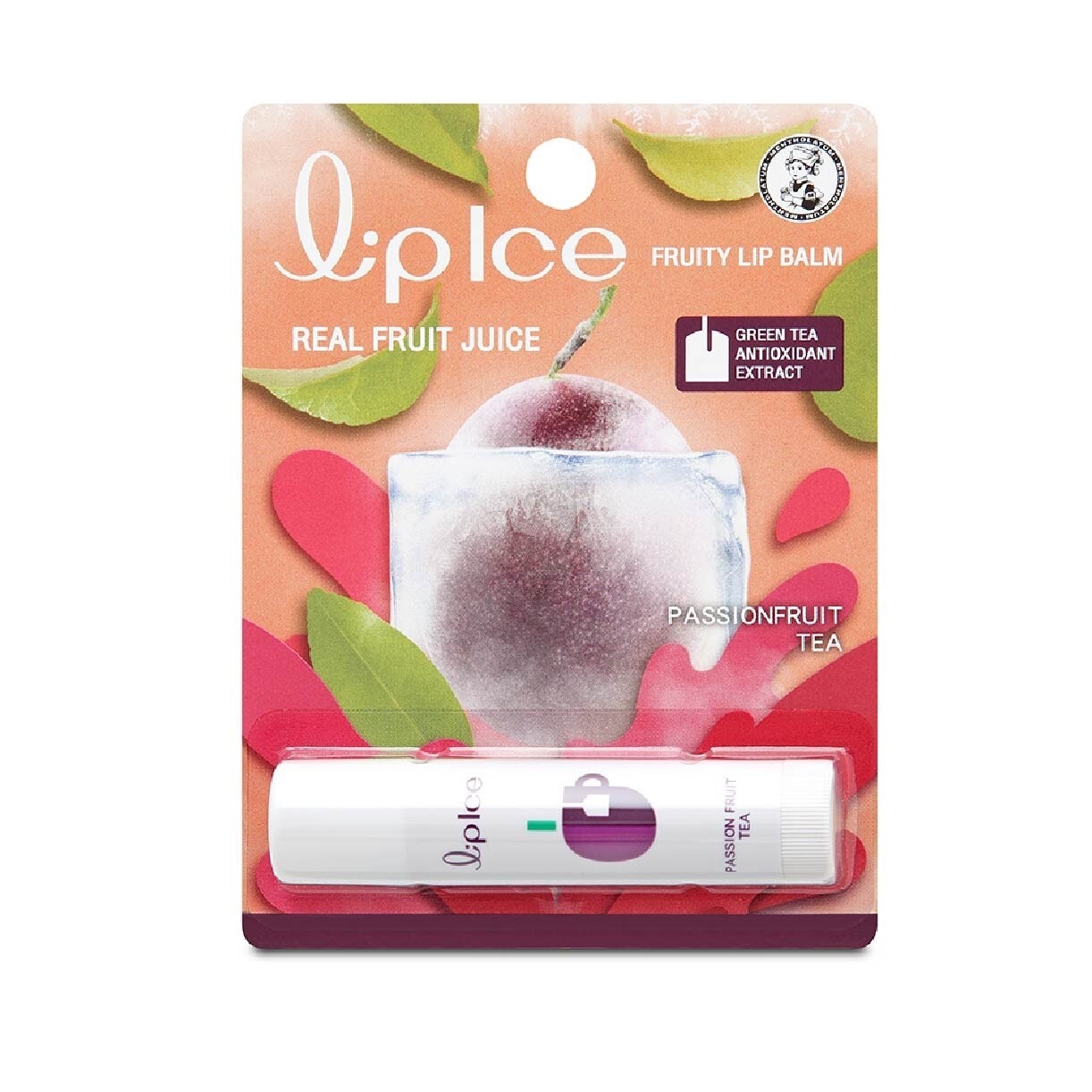 Lipice Fruity Passion Fruit (UV Protection + Fruity Scent + Moisturizes & Protects + Icy Mint Extract) 3.5g