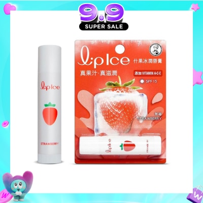 MENTHOLATUM LIP - LIPICE Fruity Strawberry (UV Protection, fruity scent, Moisturizes and protects, icy mint extract) 3.5g image