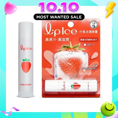 MENTHOLATUM LIP LIPICE Fruity Strawberry (UV Protection, fruity scent, Moisturizes and protects, icy mint extract) 3.5g image