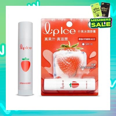 MENTHOLATUM LIP LIPICE Fruity Strawberry (UV Protection, fruity scent, Moisturizes and protects, icy mint extract) 3.5g