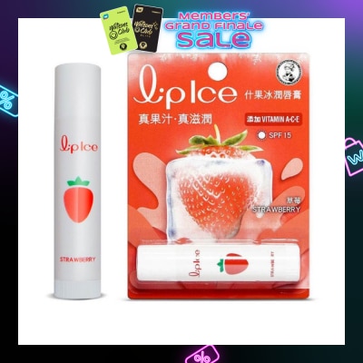 MENTHOLATUM LIP LIPICE Fruity Strawberry (UV Protection, fruity scent, Moisturizes and protects, icy mint extract) 3.5g