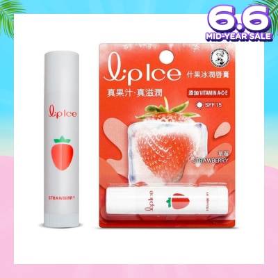 MENTHOLATUM LIP LIPICE Fruity Strawberry (UV Protection, fruity scent, Moisturizes and protects, icy mint extract) 3.5g
