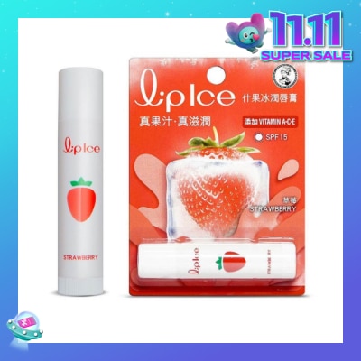 MENTHOLATUM LIP LIPICE Fruity Strawberry (UV Protection, fruity scent, Moisturizes and protects, icy mint extract) 3.5g
