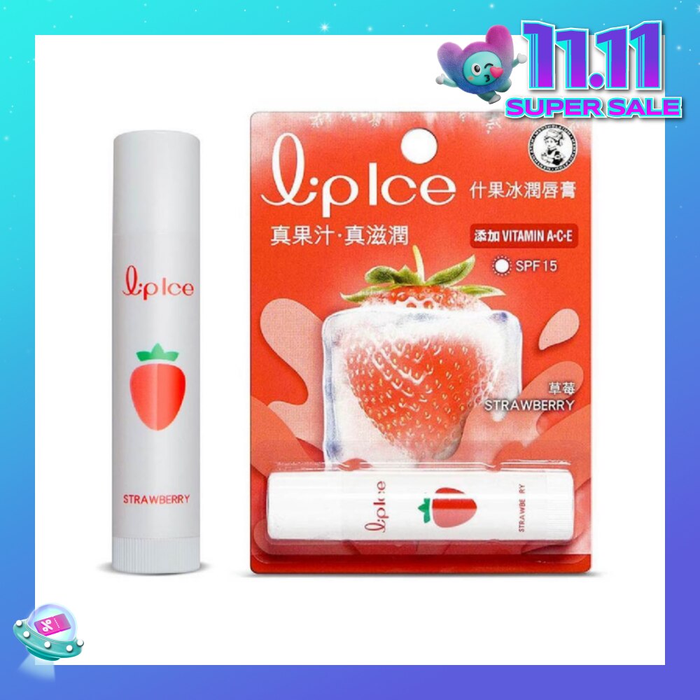 LIPICE Fruity Strawberry (UV Protection, fruity scent, Moisturizes and protects, icy mint extract) 3.5g