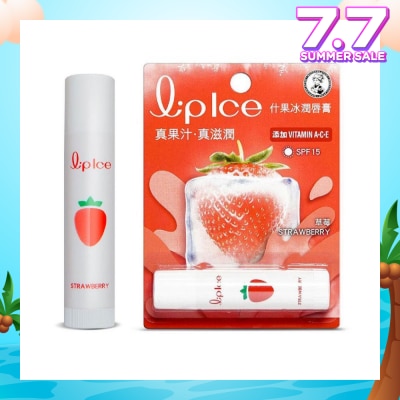 MENTHOLATUM LIP LIPICE Fruity Strawberry (UV Protection, fruity scent, Moisturizes and protects, icy mint extract) 3.5g