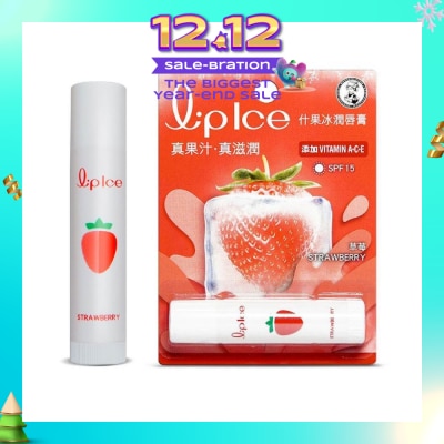 MENTHOLATUM LIP LIPICE Fruity Strawberry (UV Protection, fruity scent, Moisturizes and protects, icy mint extract) 3.5g