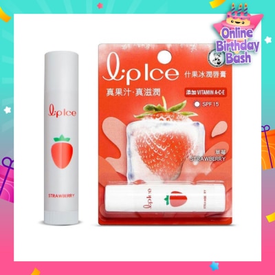 MENTHOLATUM LIP LIPICE Fruity Strawberry (UV Protection, fruity scent, Moisturizes and protects, icy mint extract) 3.5g