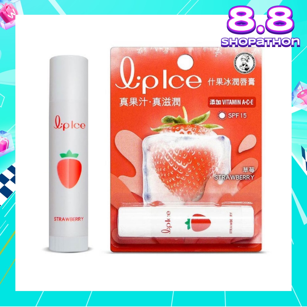 LIPICE Fruity Strawberry (UV Protection, fruity scent, Moisturizes and protects, icy mint extract) 3.5g