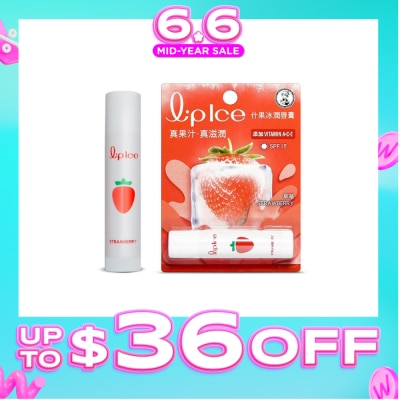 MENTHOLATUM LIP - LIPICE Fruity Strawberry (UV Protection, fruity scent, Moisturizes and protects, icy mint extract) 3.5g