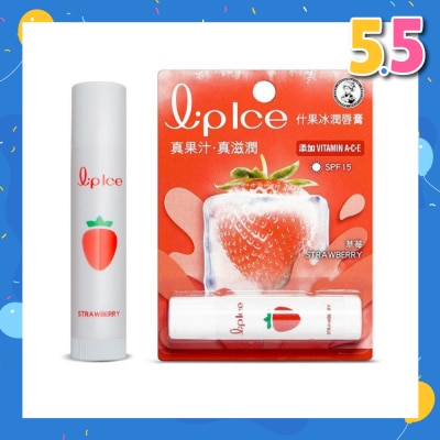 MENTHOLATUM LIP LIPICE Fruity Strawberry (UV Protection, fruity scent, Moisturizes and protects, icy mint extract) 3.5g