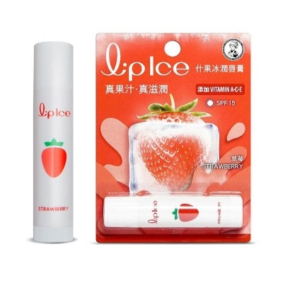 MENTHOLATUM LIP LIPICE Fruity Strawberry (UV Protection, fruity scent, Moisturizes and protects, icy mint extract) 3.5g