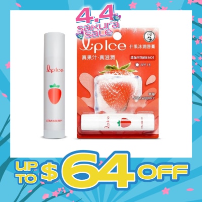 MENTHOLATUM LIP - LIPICE Fruity Strawberry (UV Protection, fruity scent, Moisturizes and protects, icy mint extract) 3.5g