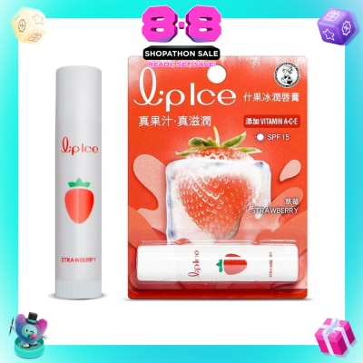 MENTHOLATUM LIP - LIPICE Fruity Strawberry (UV Protection, fruity scent, Moisturizes and protects, icy mint extract) 3.5g