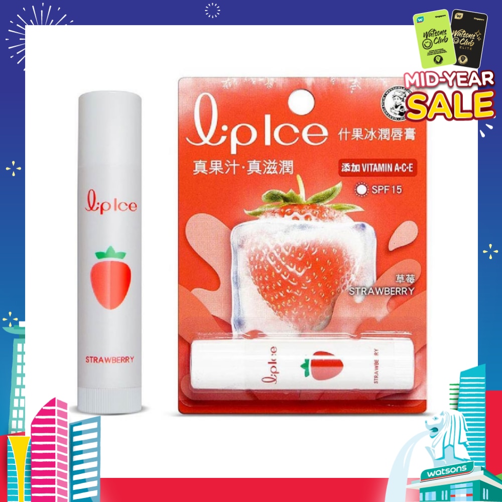 LIPICE Fruity Strawberry (UV Protection, fruity scent, Moisturizes and protects, icy mint extract) 3.5g