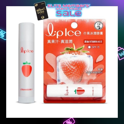 MENTHOLATUM LIP LIPICE Fruity Strawberry (UV Protection, fruity scent, Moisturizes and protects, icy mint extract) 3.5g