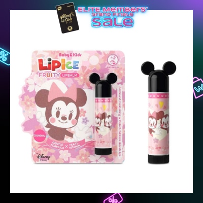 MENTHOLATUM LIP LIPICE Baby & Kids Strawberry (UV Protection, Gentle Formulation, extra care for children's delicate lips)3.5g