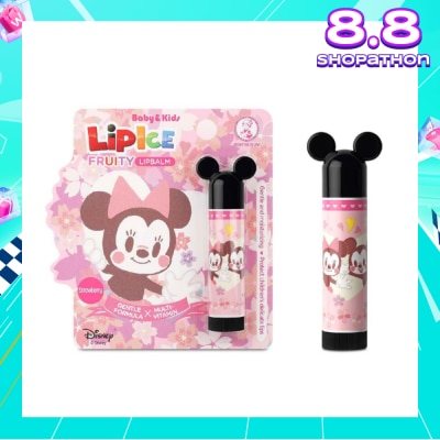 MENTHOLATUM LIP LIPICE Baby & Kids Strawberry (UV Protection, Gentle Formulation, extra care for children's delicate lips)3.5g