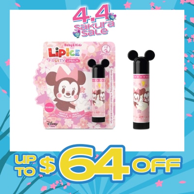 MENTHOLATUM LIP - LIPICE Baby & Kids Strawberry (UV Protection, Gentle Formulation, extra care for children's delicate lips)3.5g