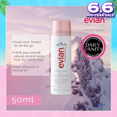 EVIAN Brumisateur Facial Spray 50ml
