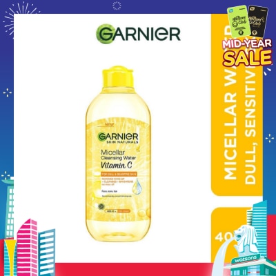 GARNIER All in 1 Vitamin C Brightening Micellar Cleanser & Makeup Remover (For normal to Dry Skin) 400ml