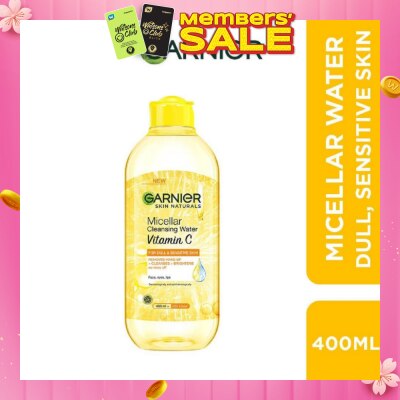 GARNIER All in 1 Vitamin C Brightening Micellar Cleanser & Makeup Remover (For normal to Dry Skin) 400ml