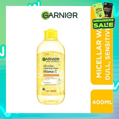 GARNIER All in 1 Vitamin C Brightening Micellar Cleanser & Makeup Remover (For normal to Dry Skin) 400ml