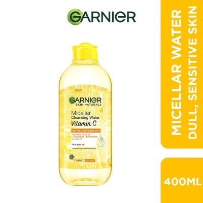 GARNIER All in 1 Vitamin C Brightening Micellar Cleanser & Makeup Remover (For normal to Dry Skin) 400ml