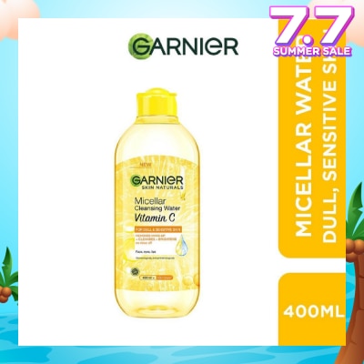 GARNIER All in 1 Vitamin C Brightening Micellar Cleanser & Makeup Remover (For normal to Dry Skin) 400ml