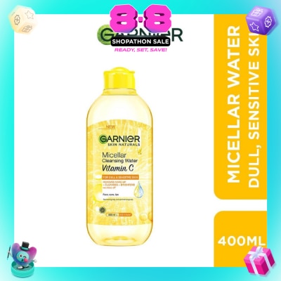GARNIER - All in 1 Vitamin C Brightening Micellar Cleanser & Makeup Remover (For normal to Dry Skin) 400ml