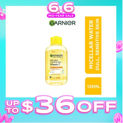 GARNIER - Skin Naturals Micellar Cleansing Water Vitamin C (Brightening and For Normal to Dry Skin) 125ml
