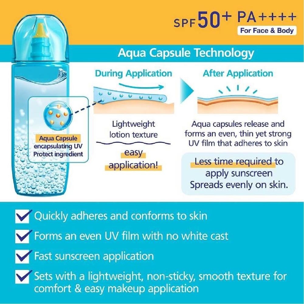 UV Aqua Rich Aqua Protect Lotion SPF50+ PA++++ Sunscreen (Lightweight Lotion Texture For Easy Application + Suitable for Face & Body) 70ml