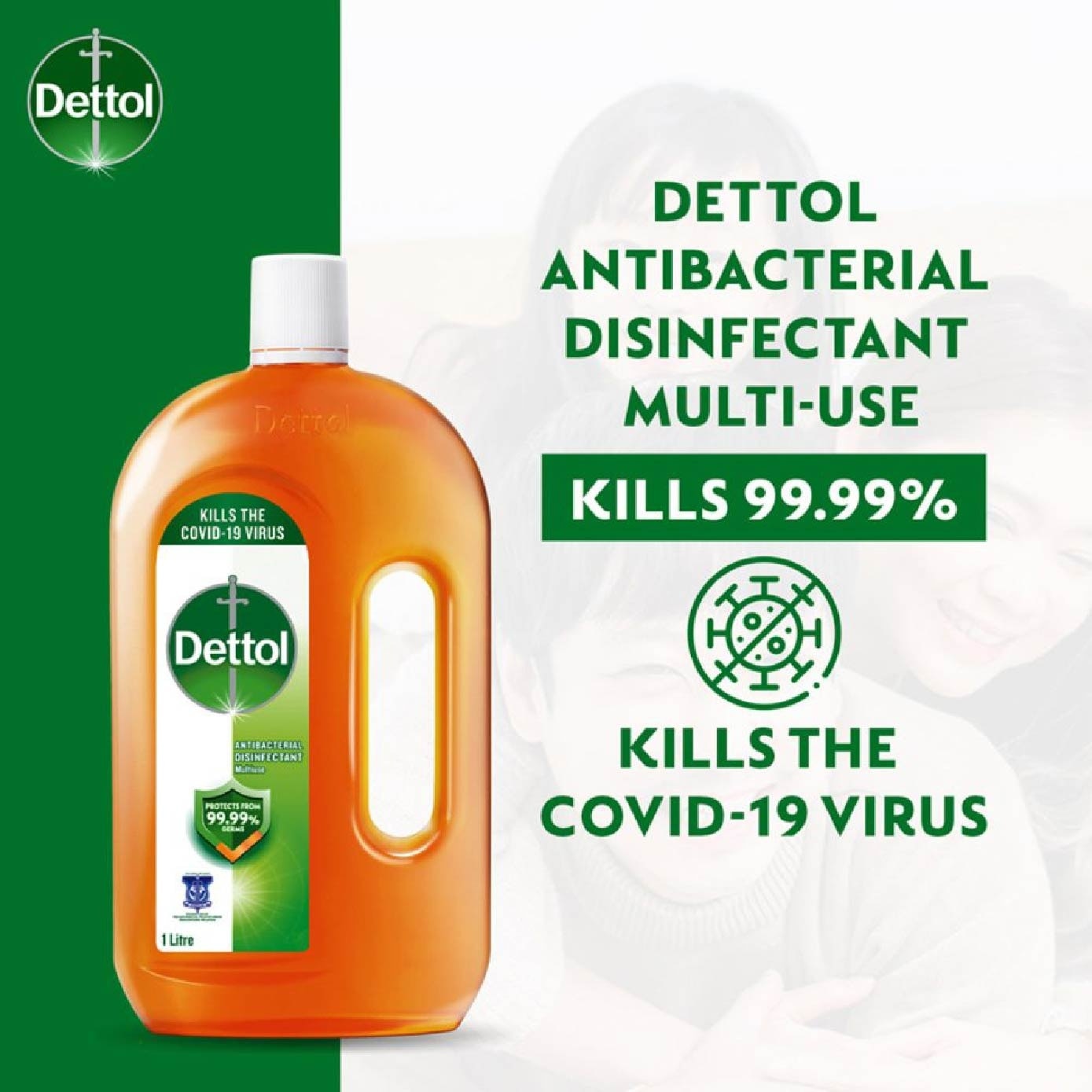 Antibacterial Disinfectant Multi-Use Antiseptic Liquid 1000ml