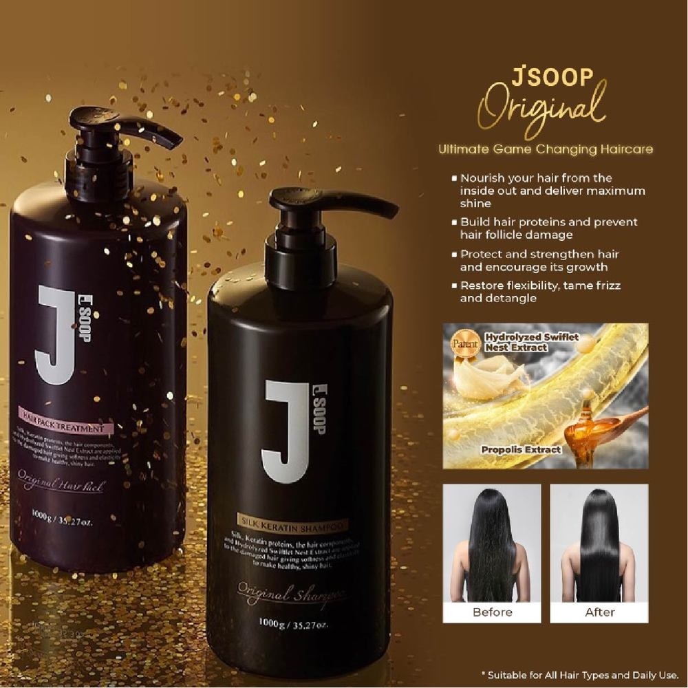 Signature Silk Keratin Original Shampoo (Hydrolyzed Silk And Propolis Extract For Damaged Hair) 1000g