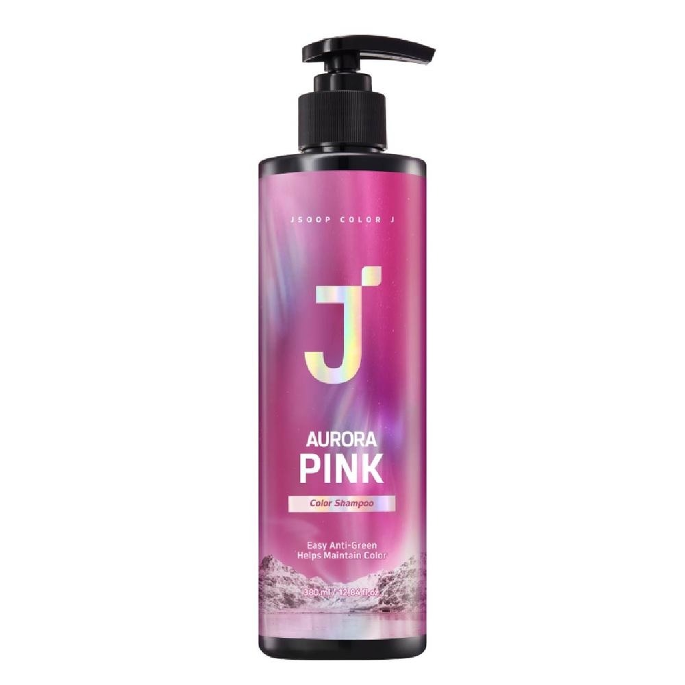 Color J Aurora Pink Shampoo (Enhance Hair Colour +  For Greenish Coloured Hair) 380ml