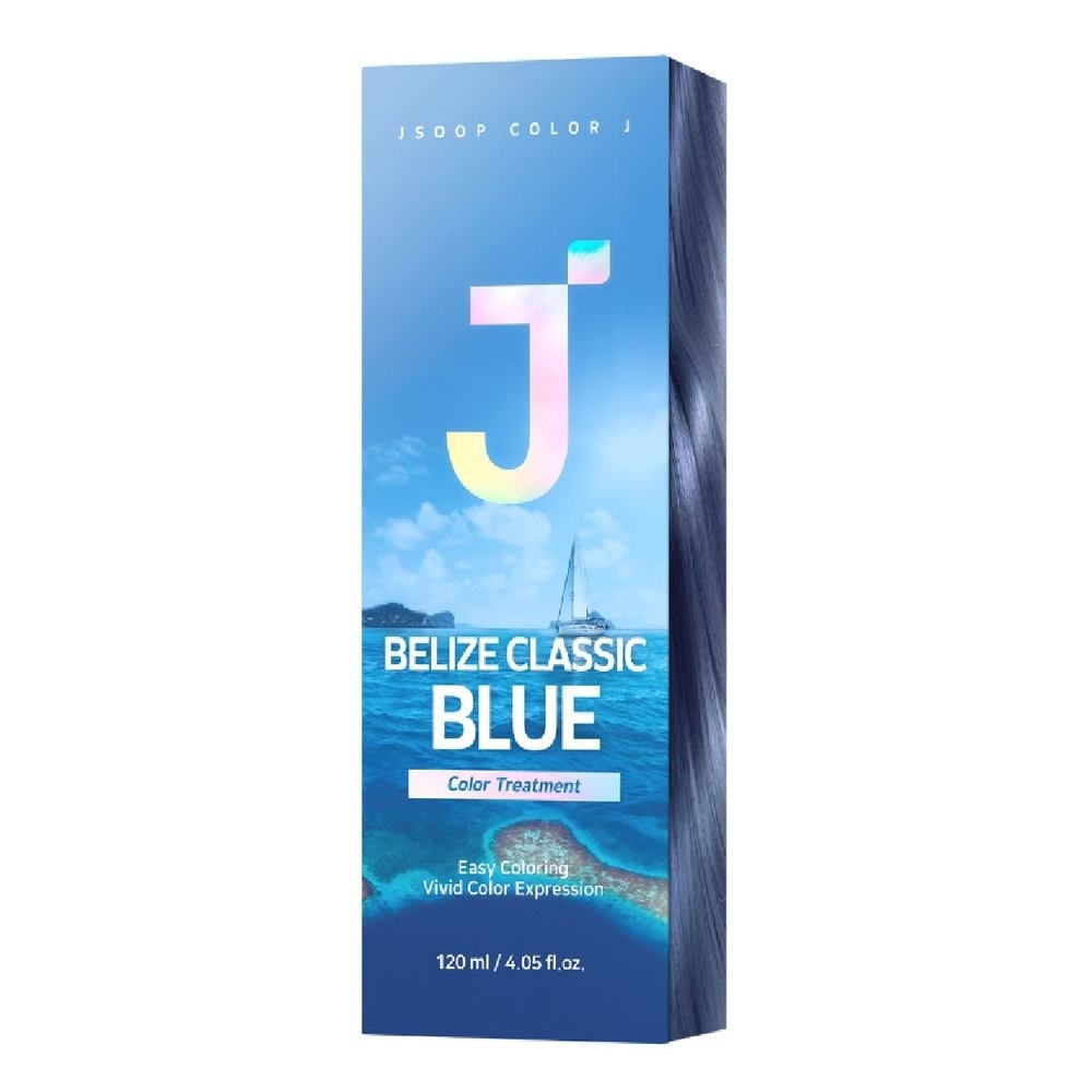 Color J Treatment Belize Classic Blue (Coats Hair Surface Witth Vivid Colour +  Self-Hair Dye) 120ml