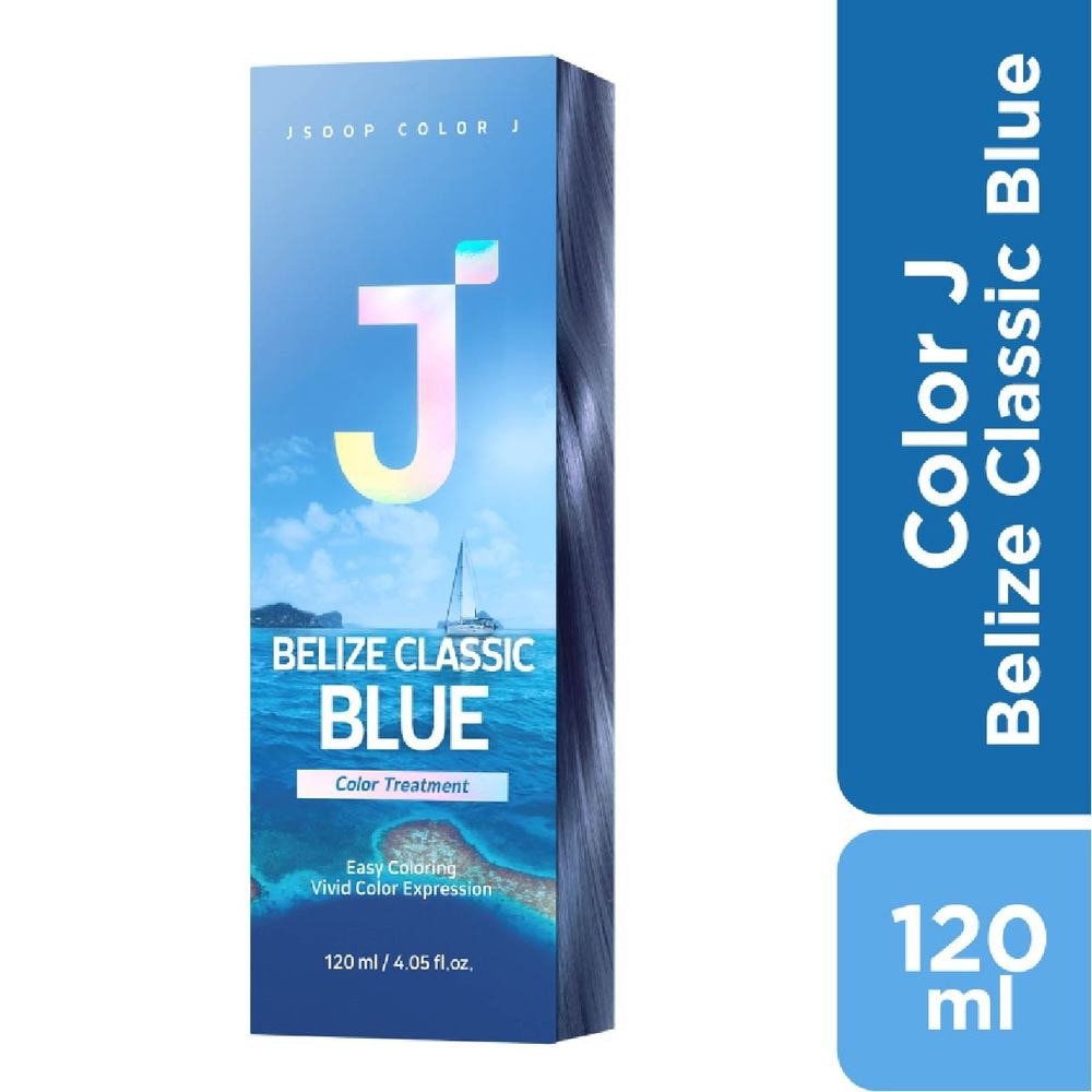 Color J Treatment Belize Classic Blue (Coats Hair Surface Witth Vivid Colour +  Self-Hair Dye) 120ml