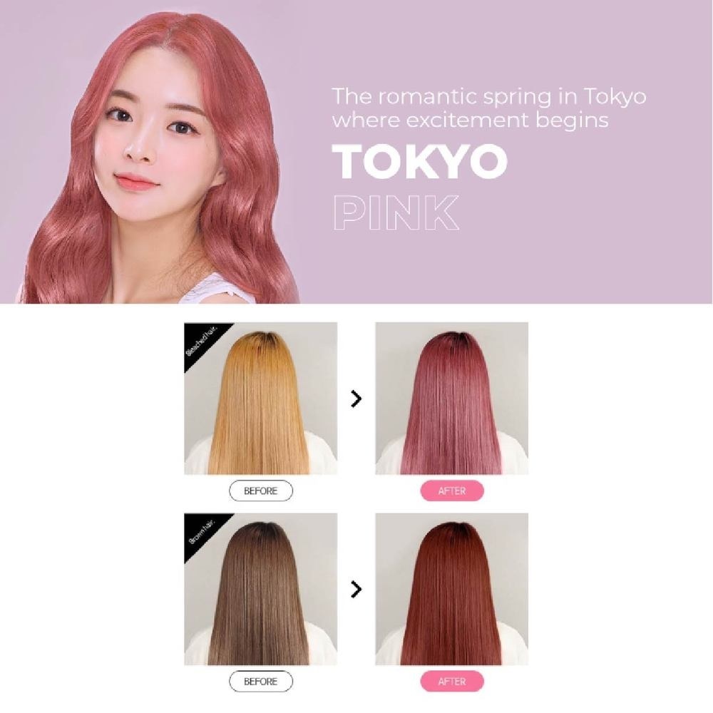 Color J Treatment Tokyo Pink (Coats Hair Surface Witth Vivid Colour +  Self-Hair Dye) 120ml