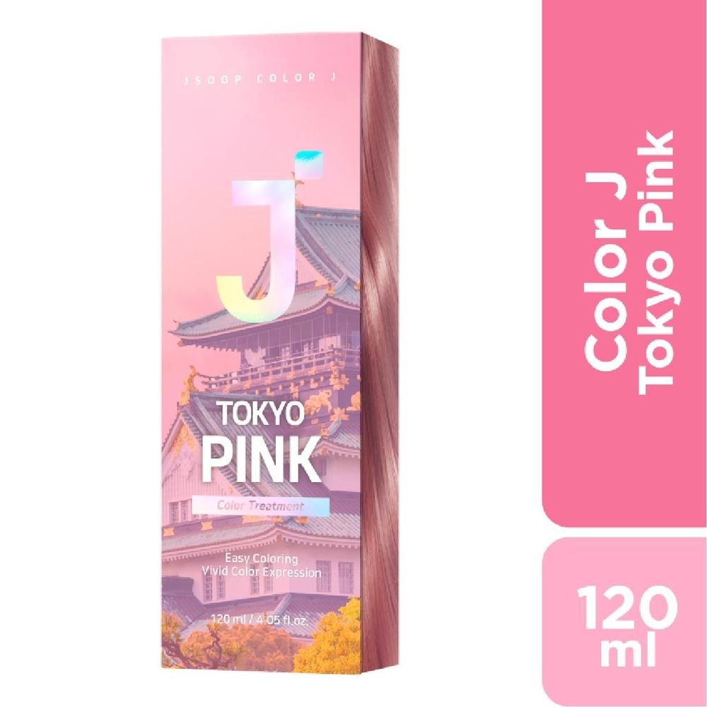 Color J Treatment Tokyo Pink (Coats Hair Surface Witth Vivid Colour +  Self-Hair Dye) 120ml