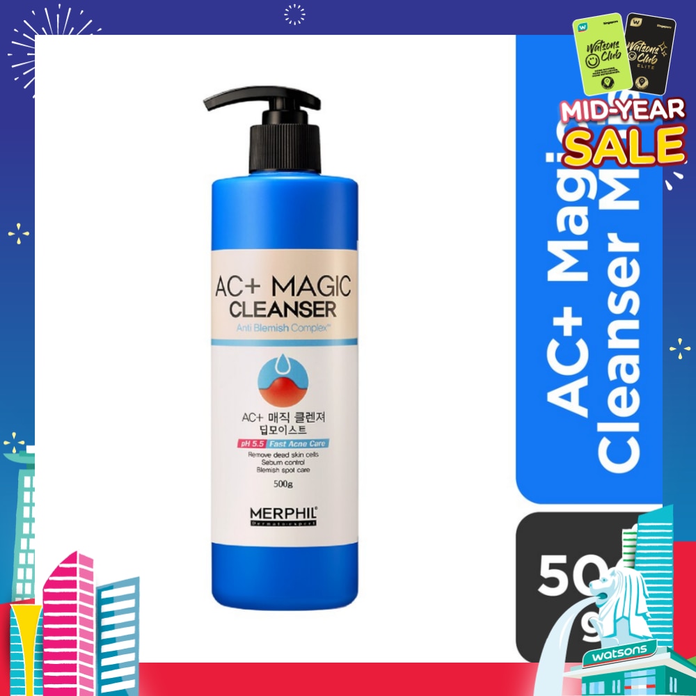 AC+ Magic Cleanser Deep Moist Acne Bodywash (Suitable For Dry & Sensitive Skin + Acne Relief) 500g