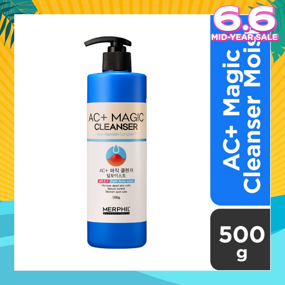 AC+ Magic Cleanser Deep Moist Acne Bodywash (Suitable For Dry & Sensitive Skin + Acne Relief) 500g