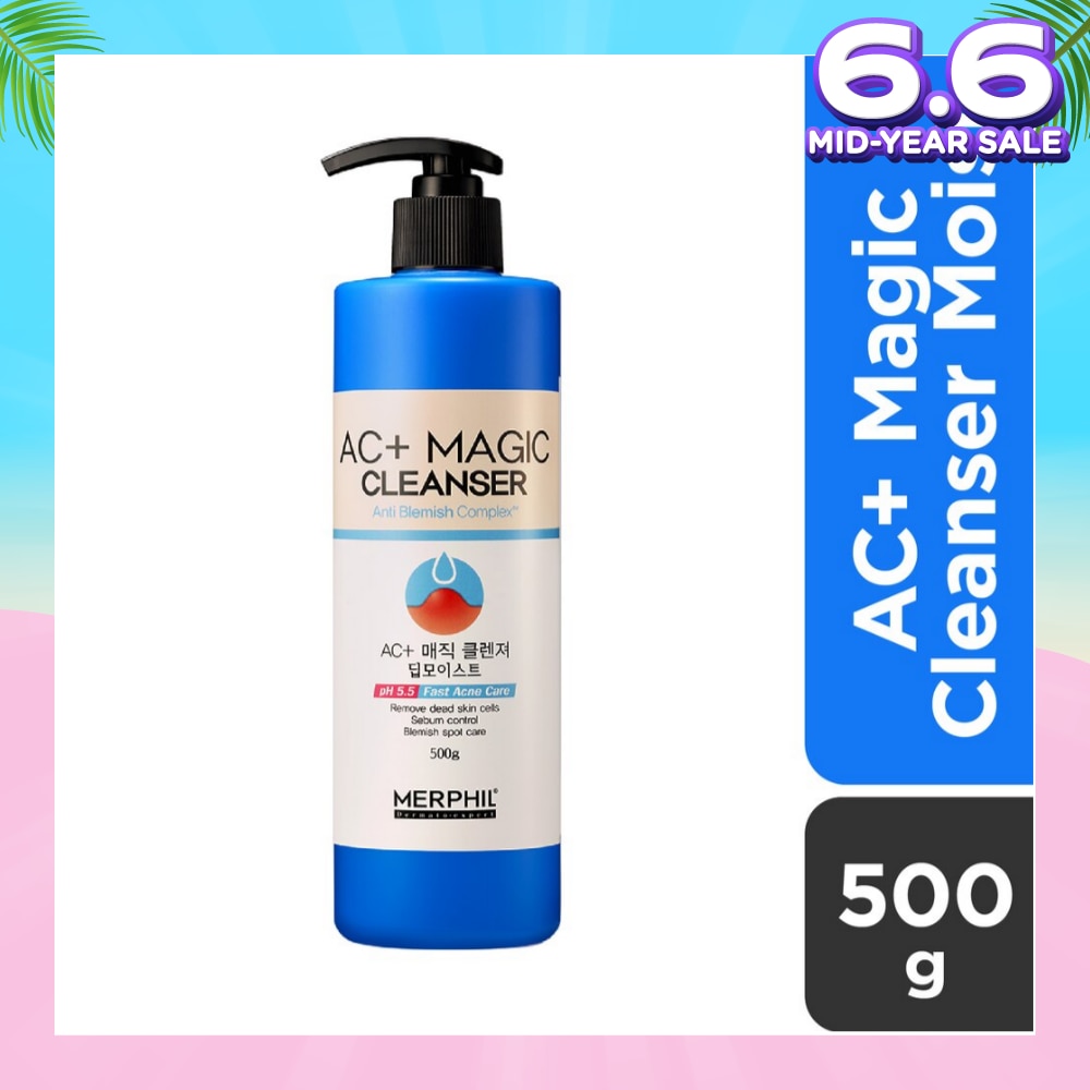 AC+ Magic Cleanser Deep Moist Acne Bodywash (Suitable For Dry & Sensitive Skin + Acne Relief) 500g