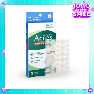 ACNES Anti-Bacterial Invisibly Thin Acne Patch with Calendula Extract Day  0.02cm (Soothe Redness) 36s